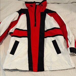 ASOS Red and Black Colorblock Jacket